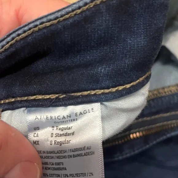 American Eagle Hi Rise skinny jeans size 0 - Picture 4 of 6
